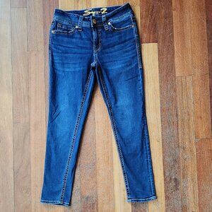 Seven7 Medium Wash Starlette Crop Jeans Size 4